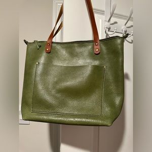 Portland Leather Goods Medium Kiwi Zipper Tote